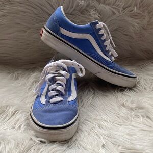 Vans Oldskool Blue and White Low-Top Skate Sneakers